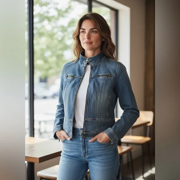 Jones Wear Jeans Denim Jacket - Picture 2 of 4